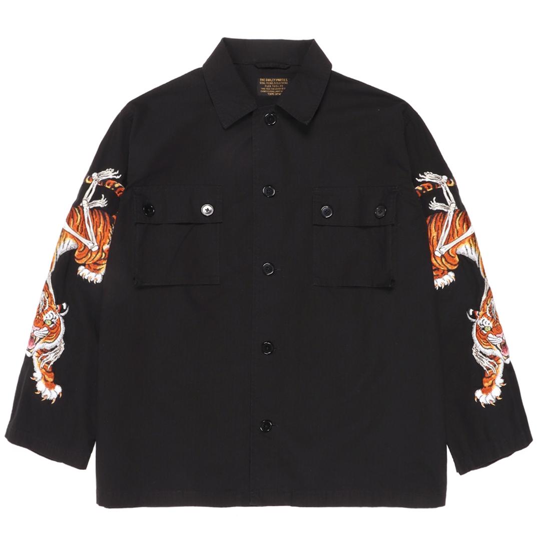 画像: WACKO MARIA/TIM LEHI / ARMY SHIRT（BLACK）［アーミーシャツ-22秋冬］