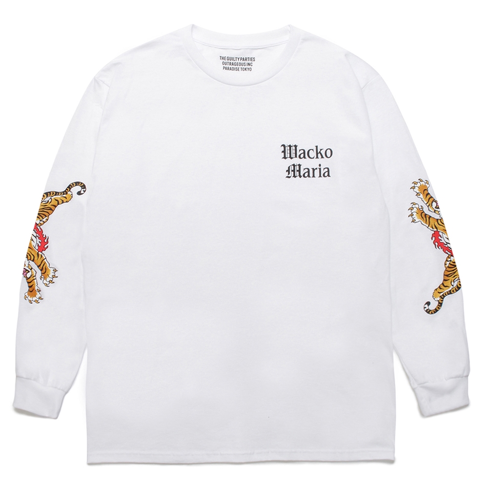 画像: WACKO MARIA/TIM LEHI / LONG SLEEVE T-SHIRT（WHITE）［プリント長袖T-22秋冬］