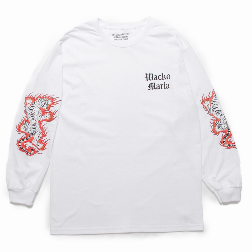 画像: WACKO MARIA/TIM LEHI / LONG SLEEVE T-SHIRT（WHITE）［プリント長袖T-22秋冬］