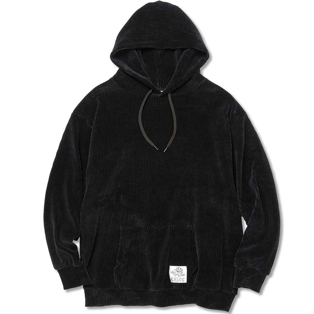 画像: CALEE/Cotton pile jersey pullover hoodie（Black）［コットンパイルジャージフーディー-22秋冬］