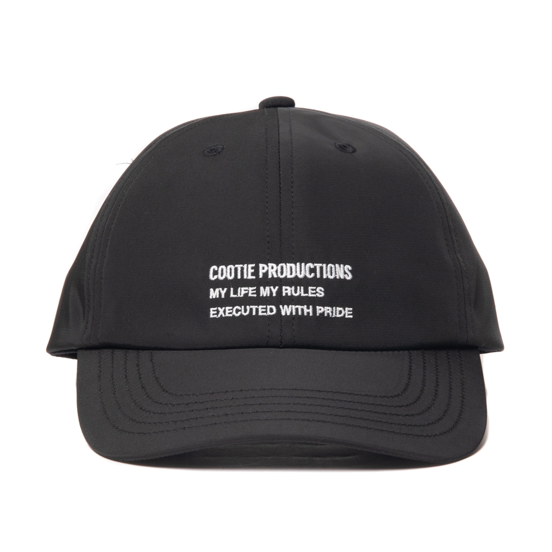 画像: COOTIE PRODUCTIONS/Polyester 6 Panel Cap（Black/White）［ポリエステル6パネルキャップ-22秋冬］