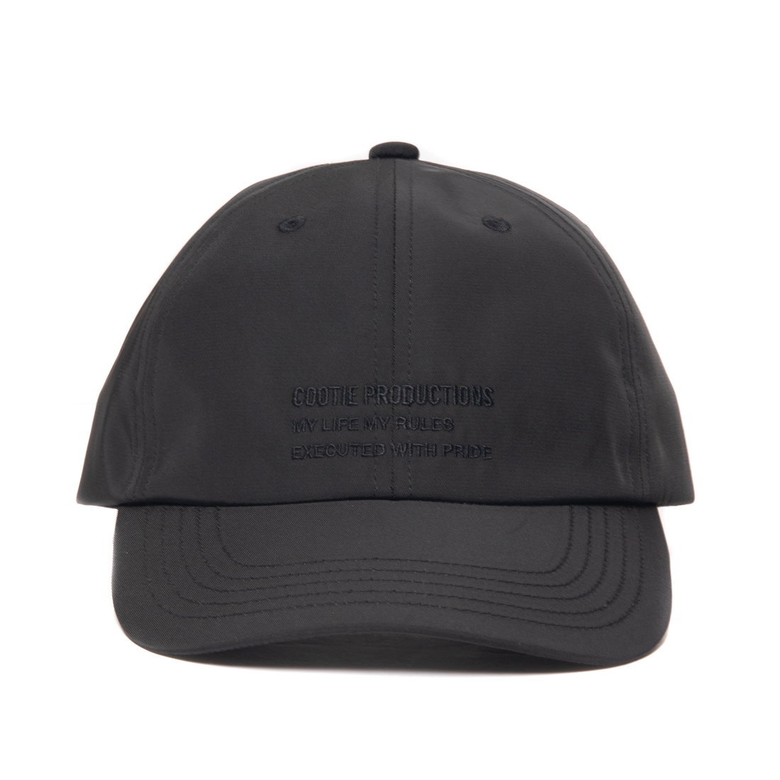 画像: COOTIE PRODUCTIONS/Polyester 6 Panel Cap（Black/Black）［ポリエステル6パネルキャップ-22秋冬］