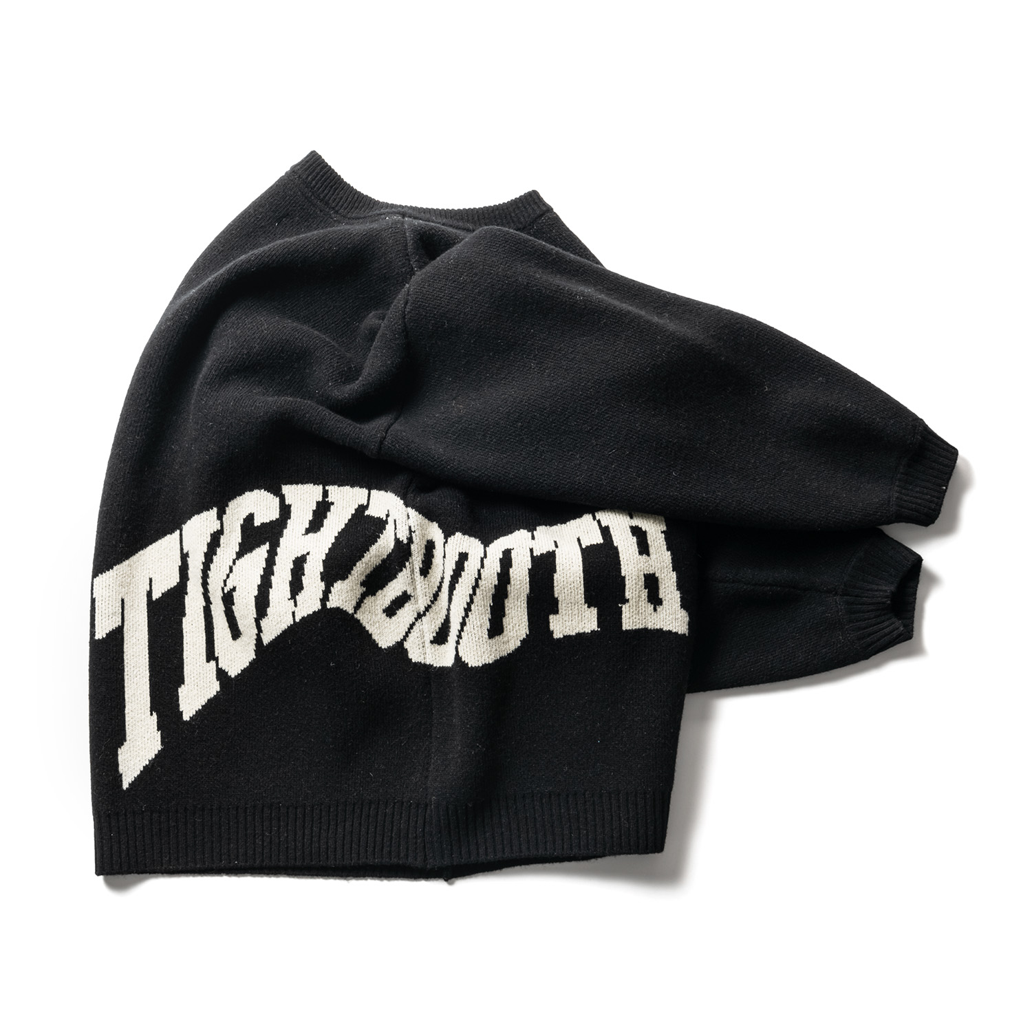 画像: TIGHTBOOTH/ACID LOGO KNIT SWEATER（Black）［ニットセーター-22秋冬］