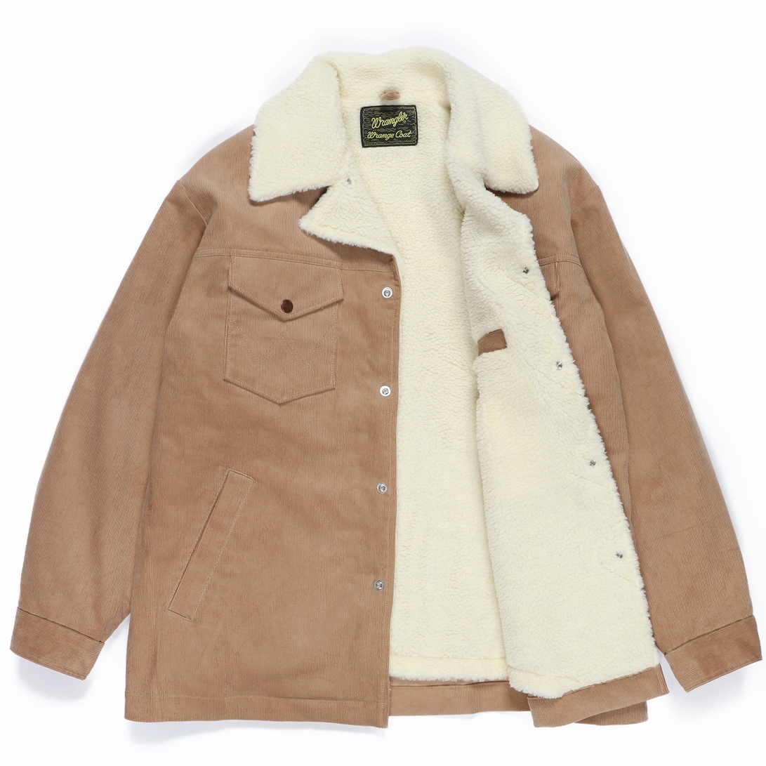 画像: WACKO MARIA/WRANGLER / CORDUROY WRANGE COAT（BEIGE）［コーデュロイボアコート-22秋冬］