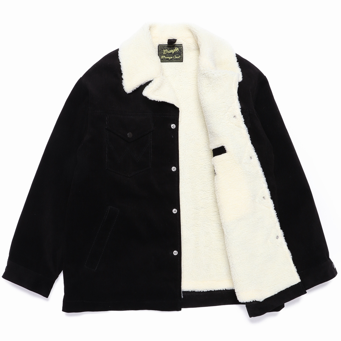 画像: WACKO MARIA/WRANGLER / CORDUROY WRANGE COAT（BLACK）［コーデュロイボアコート-22秋冬］