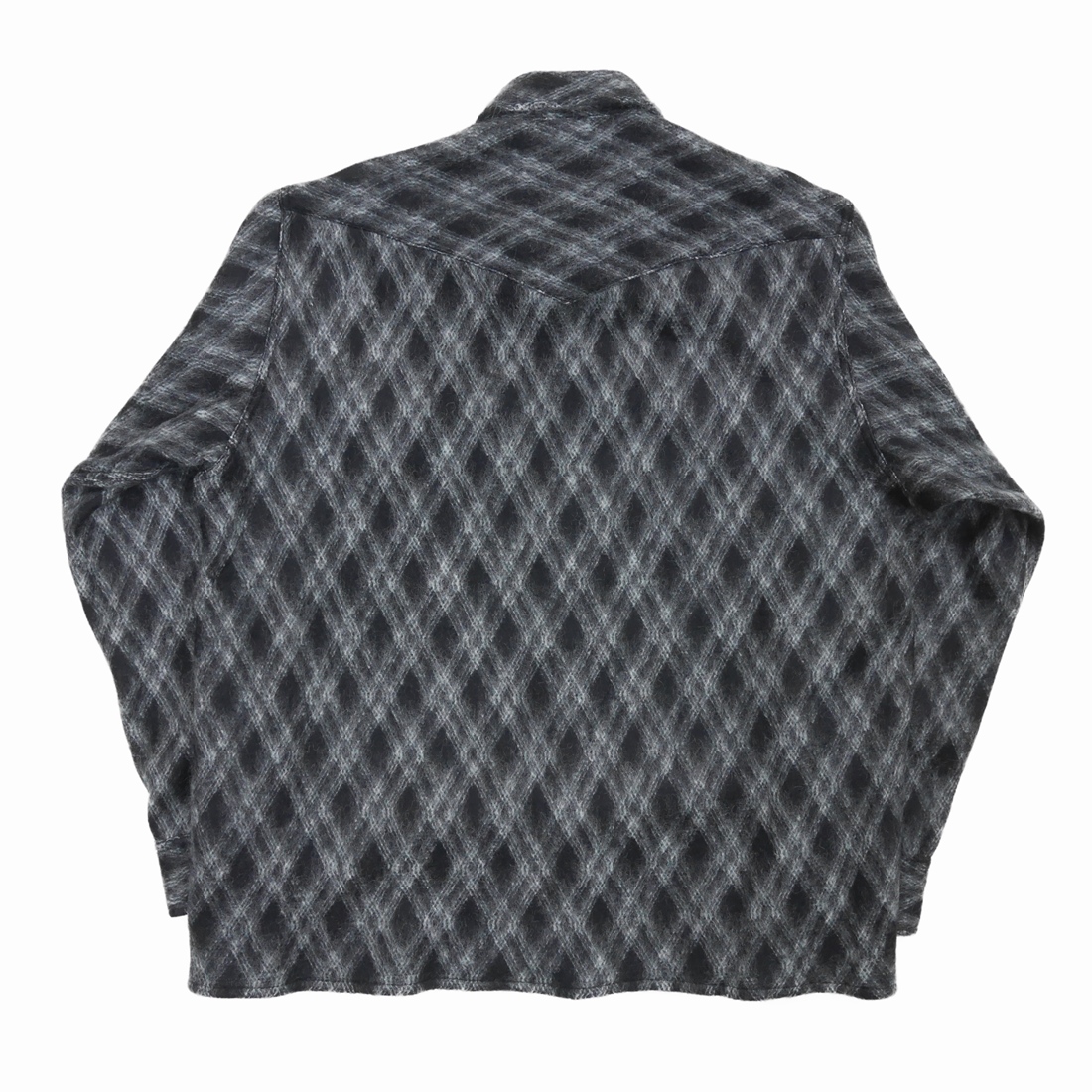 画像: DAIRIKU/Mohair Argyle Check Shirt with Money Clip（Black） 【30%OFF】［モヘアアーガイルチェックシャツwithマネークリップ-22秋冬］