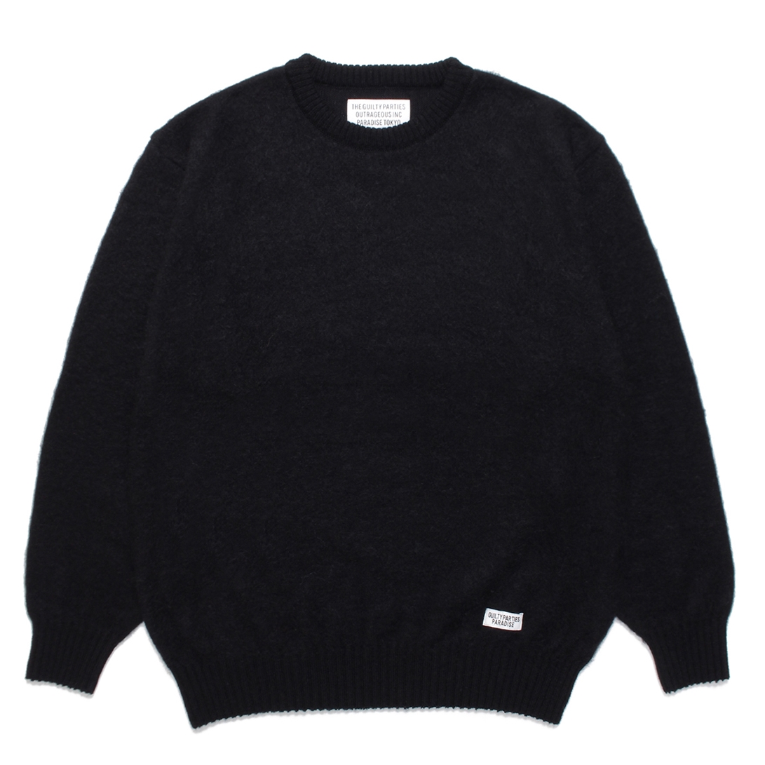 画像: WACKO MARIA/MOHAIR KNIT SWEATER（BLACK）［モヘアセーター-22秋冬］