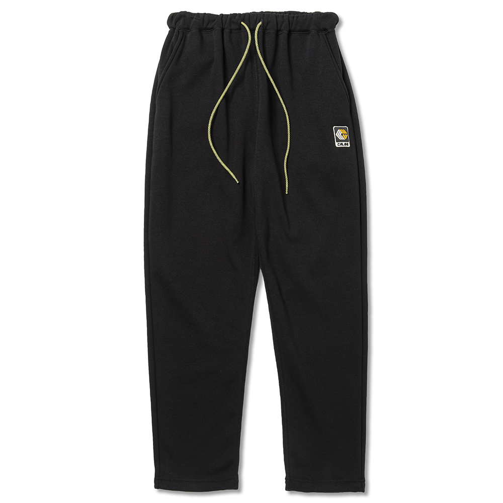 CALEE/Bomber heat trade mark logo wappen relax sweat pants（Black