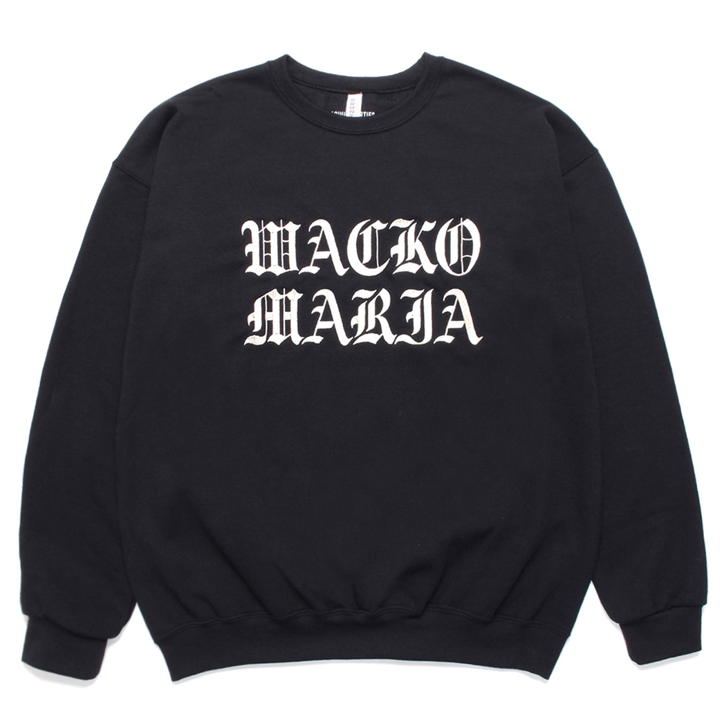 WACKO MARIA/SWEAT SHIRT（BLACK）［クルーネックスウェット-22秋冬  