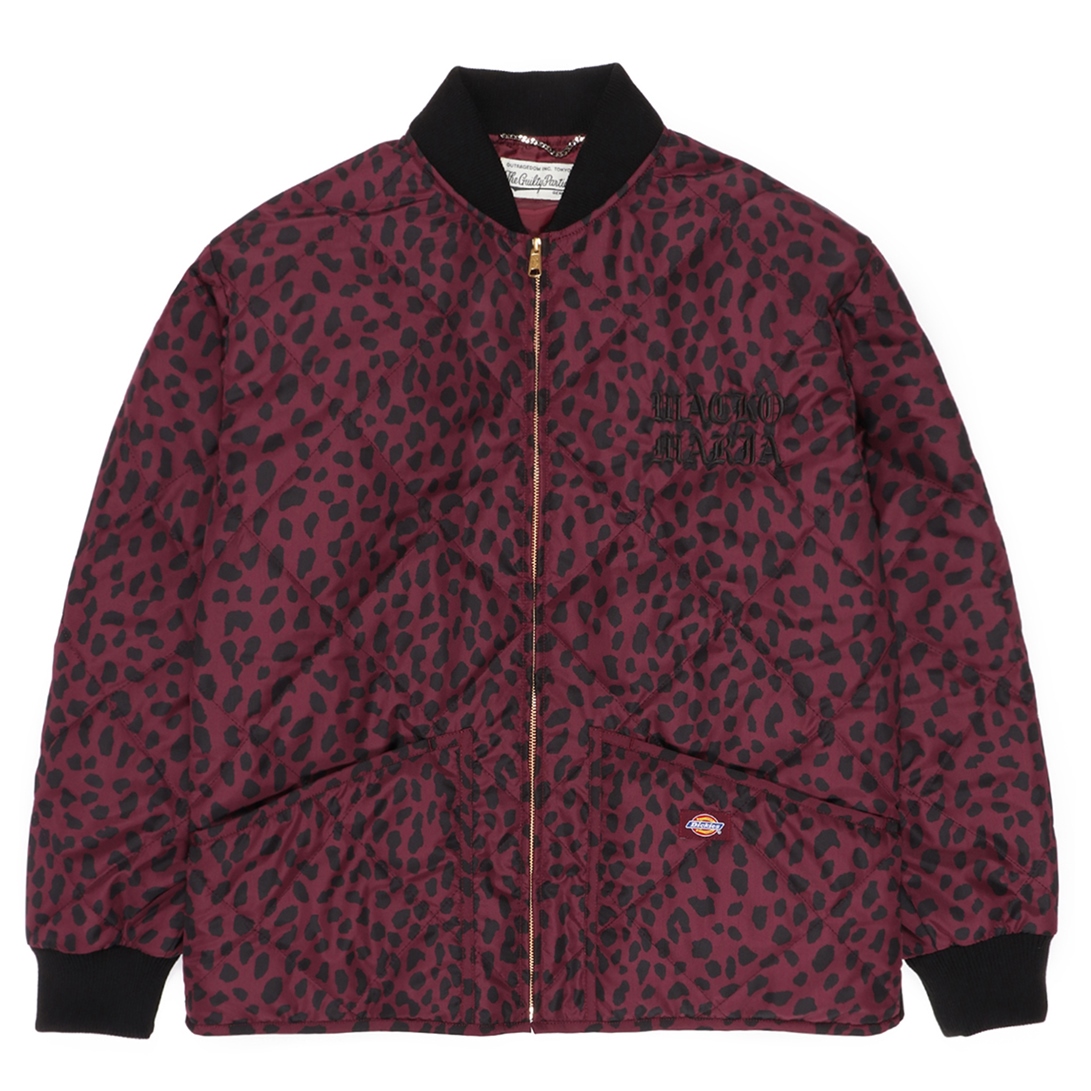 WACKO MARIA/DICKIES / LEOPARD QUILITING JACKET（BURGUNDY ...