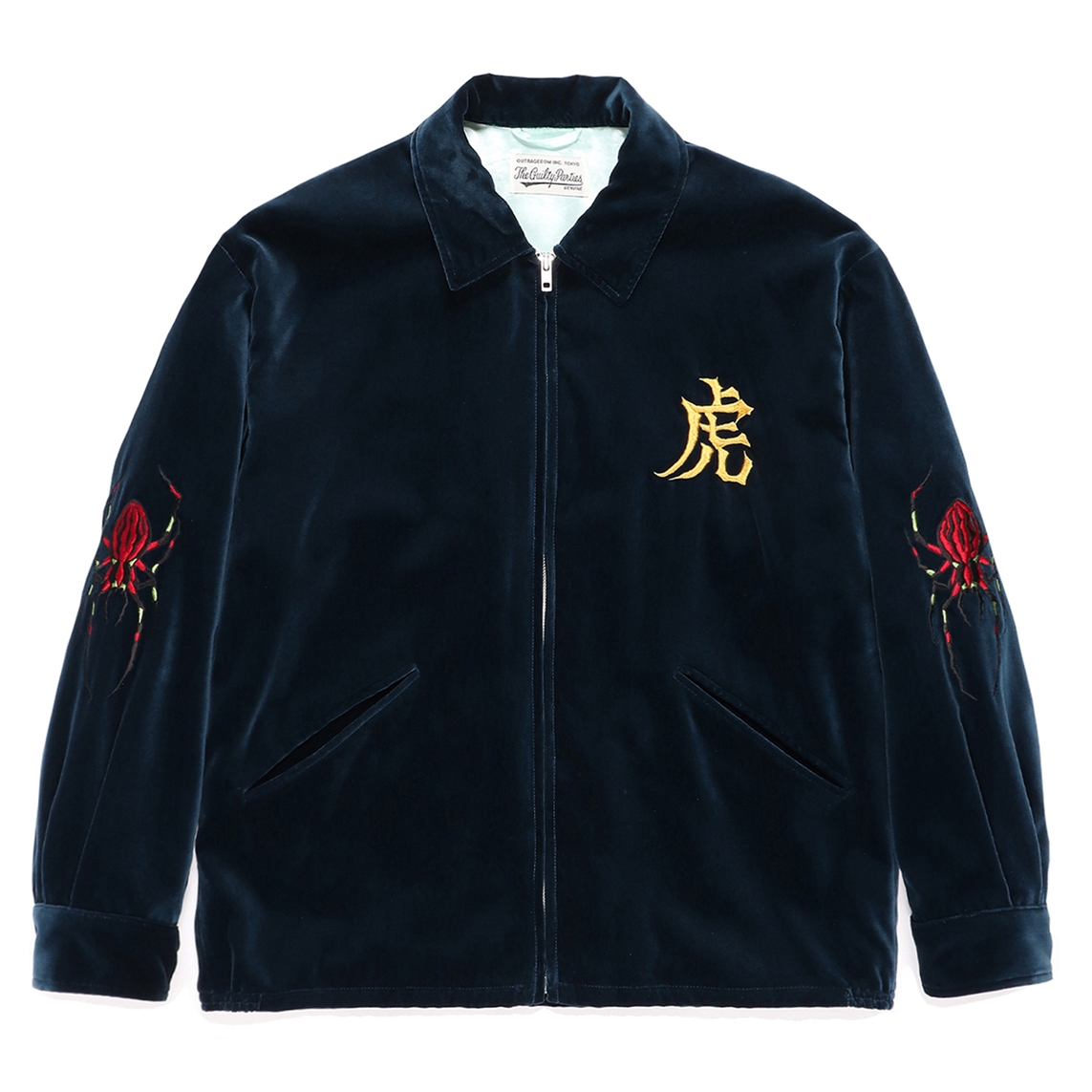 画像: WACKO MARIA/WOLF'S HEAD / VELVET VIETNAM JACKET（D-BLUE）［ベルベットベトナムJKT-22秋冬］