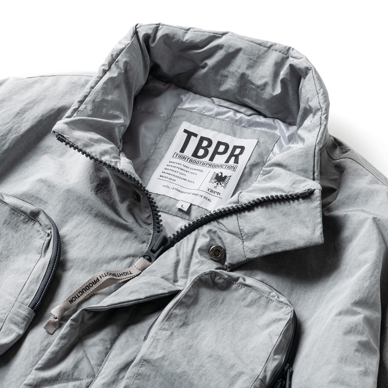 TIGHTBOOTH UTILITY PUFFY JKT GRAY L グレー-