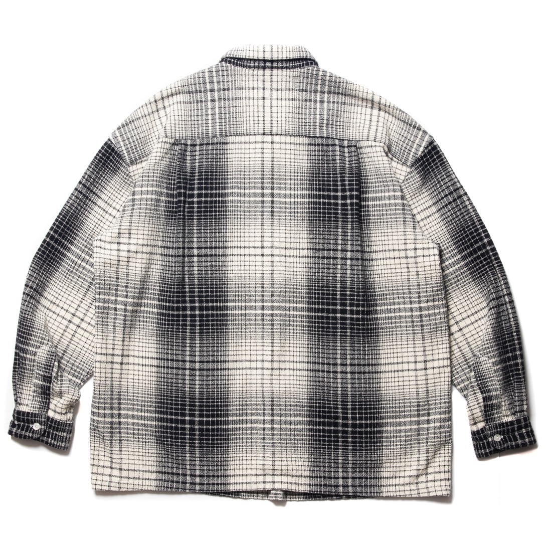 画像: COOTIE PRODUCTIONS/Ombre Check Open Collar Pullover L/S Shirt（Ombre Check）［オンブレチェックオープンカラープルオーバーシャツ-22秋冬］