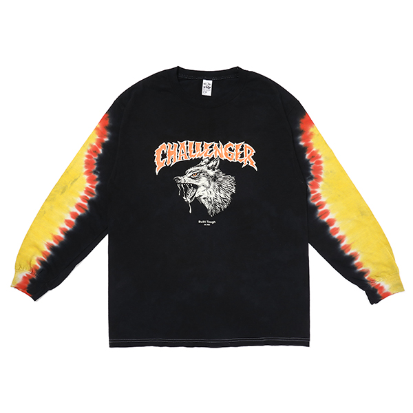 画像: CHALLENGER/L/S TIE DYE ZOMBIE WOLF TEE（BLACK TIE DYE）［タイダイ長袖T-23春夏］