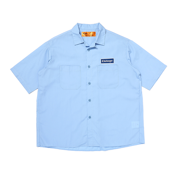 CHALLENGER チャレンジャー シャツ ワッペン付き オープンカラー ワークシャツ L/S WORKER SHIRT 23SS ベージュ S トップス カジュアルシャツ 長袖 【メンズ】