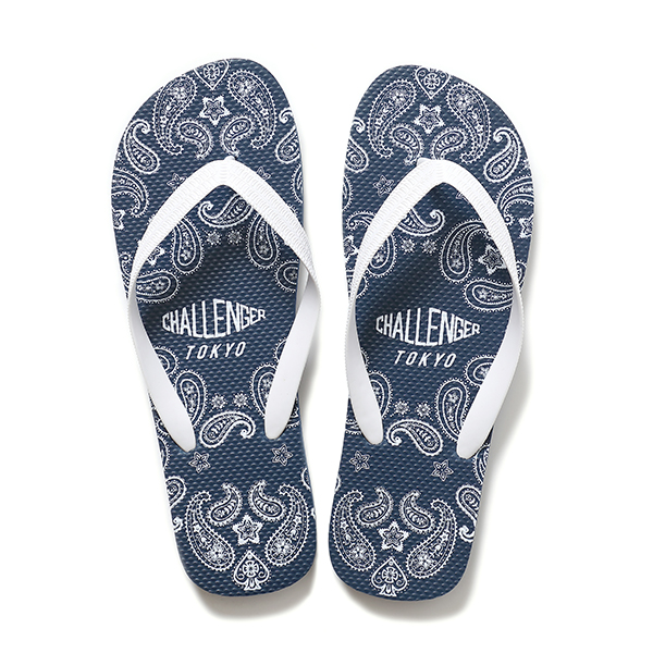 画像: CHALLENGER/BANDANA BEACH SANDALS（NAVY）［バンダナビーチサンダル-23春夏］