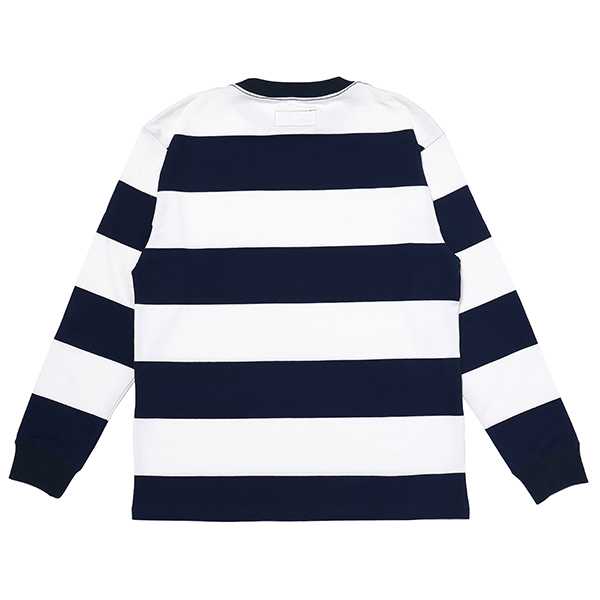 CHALLENGER/L/S HEAVYWEIGHT BORDER TEE（WHITE/NAVY）［ヘビー