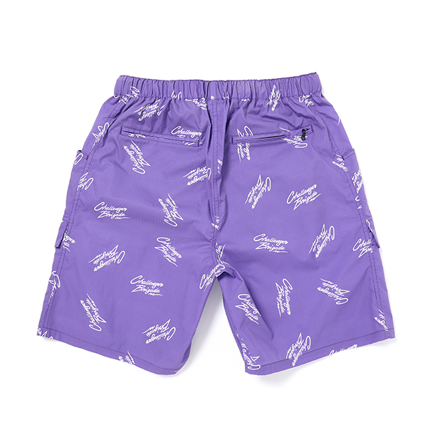 CHALLENGER/MULTI SIGNATURE CARGO SHORTS（PURPLE）［マルチ