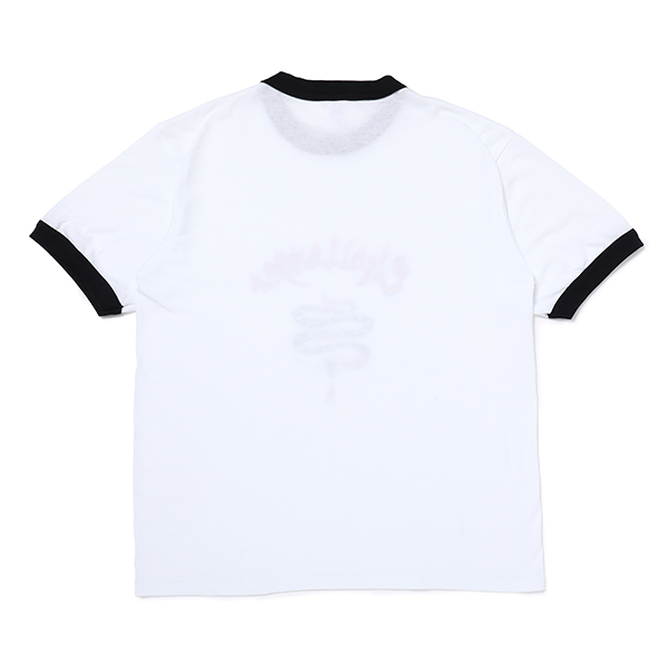 画像: CHALLENGER/BURNING SNAKE RINGER TEE（WHITE/BLACK）［リンガーT-23春夏］