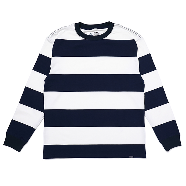 画像: CHALLENGER/L/S HEAVYWEIGHT BORDER TEE（WHITE/NAVY）［ヘビーウエイトボーダー長袖T-23春夏］