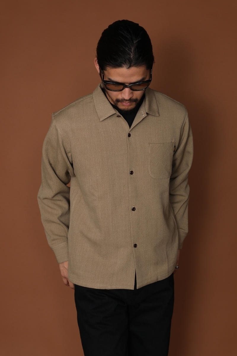 画像: RATS/COTTON WOOL SHIRT（BEIGE）［コットンウールシャツ-22秋冬］