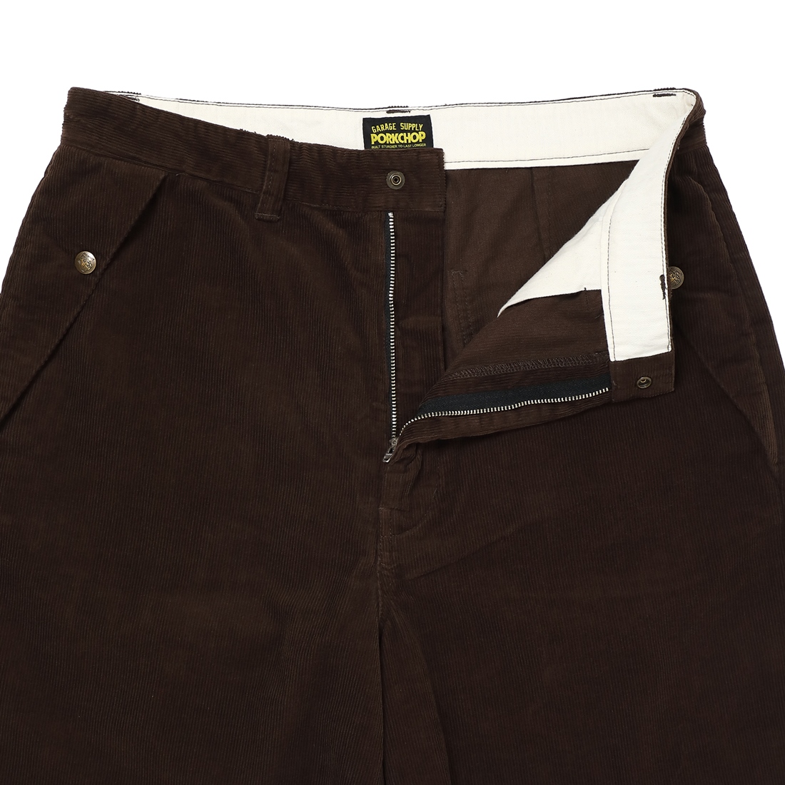 画像: PORKCHOP/LOOSE FIT CORDUROY PANTS（BROWN）［ルーズフィットコーデュロイパンツ-22秋冬］