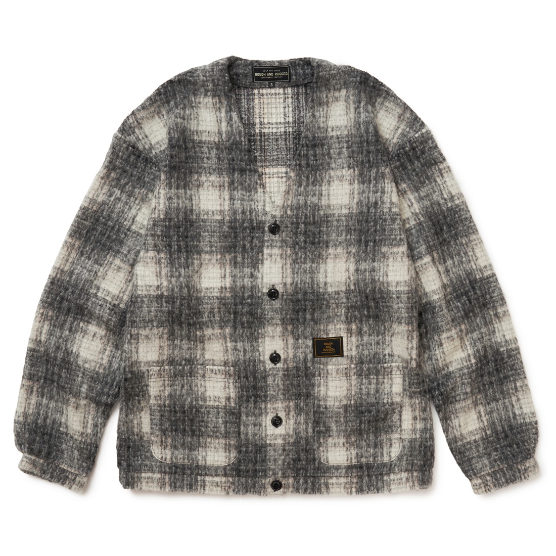 画像: ROUGH AND RUGGED/KURT ／ SOLID（GRAY CHECK） 【30%OFF】［オンブレチェックカーディガン-22秋冬］