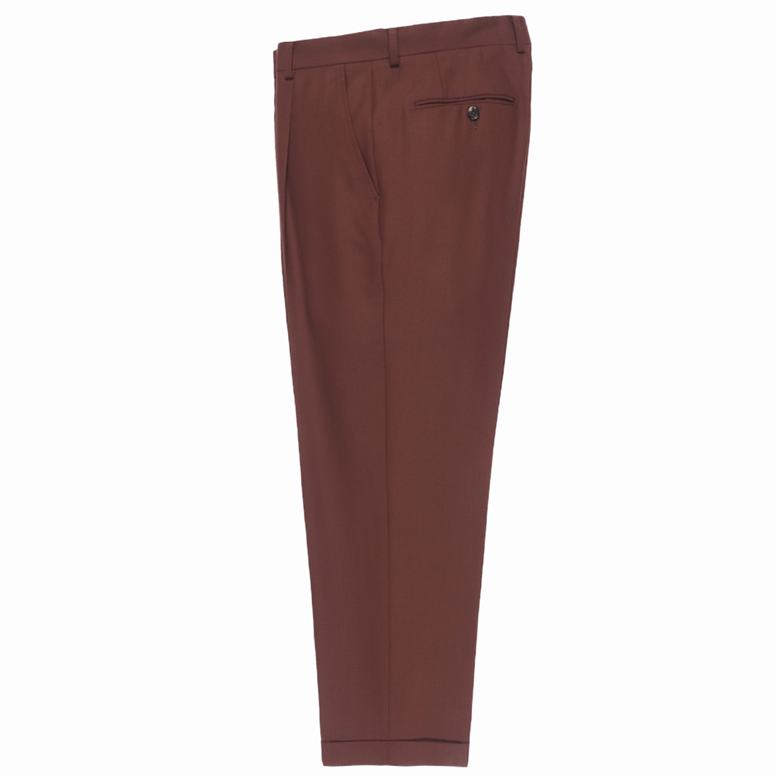 画像: WACKO MARIA/DORMEUIL / PLEATED TROUSERS（TYPE-2）（DARK RED）［ワンタックスラックス(TYPE-2)-22秋冬］