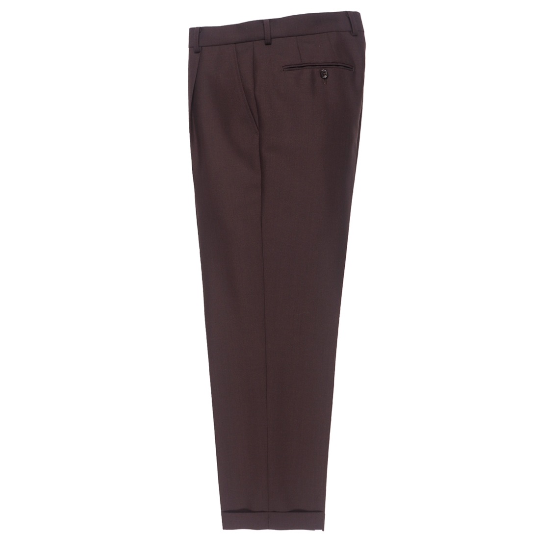 画像: WACKO MARIA/DORMEUIL / PLEATED TROUSERS（TYPE-2）（DARK BROWN）［ワンタックスラックス(TYPE-2)-22秋冬］