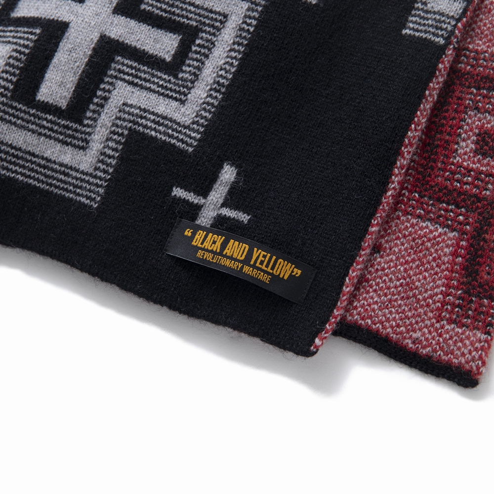 画像: RATS/NATIVE CROSS MUFFLER（BLACK）［ネイティブクロスマフラー-22秋冬］