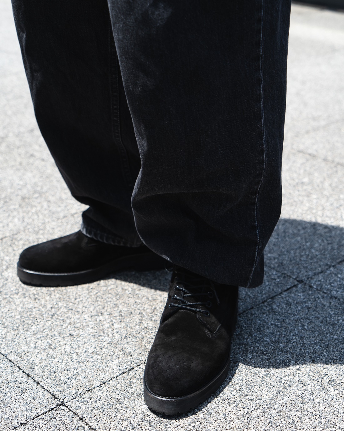 COOTIE PRODUCTIONS/7 Hole Lace Up Boots（Black Suede）［7ホール 