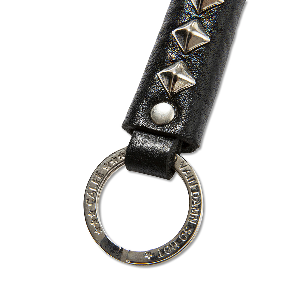 画像: CALEE/Studs leather key ring Type A-（Black）［スタッズレザーキーリング-22秋冬］