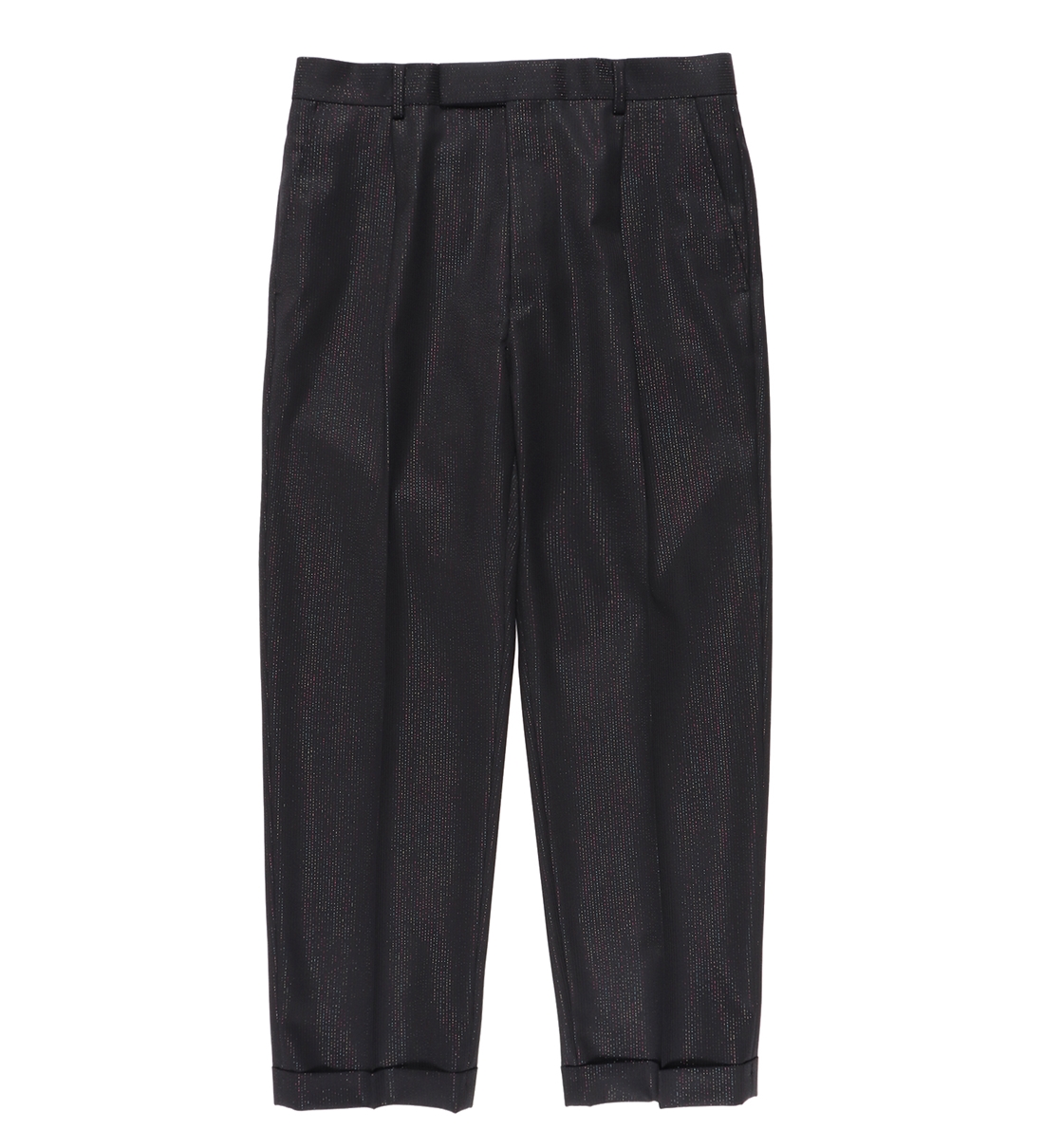 画像: WACKO MARIA/DORMEUIL / GLITTER PLEATED TROUSERS（TYPE-2）（BLACK）［ワンタックスラックス(TYPE-2)-22秋冬］