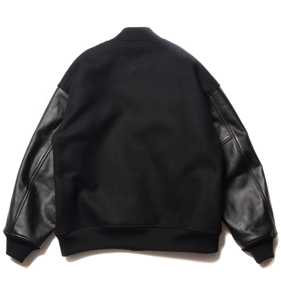 画像: COOTIE PRODUCTIONS/Wool Melton Error Fit Stadium Jacket（Black）［ウールメルトンエラーフィットスタジャン-22秋冬］