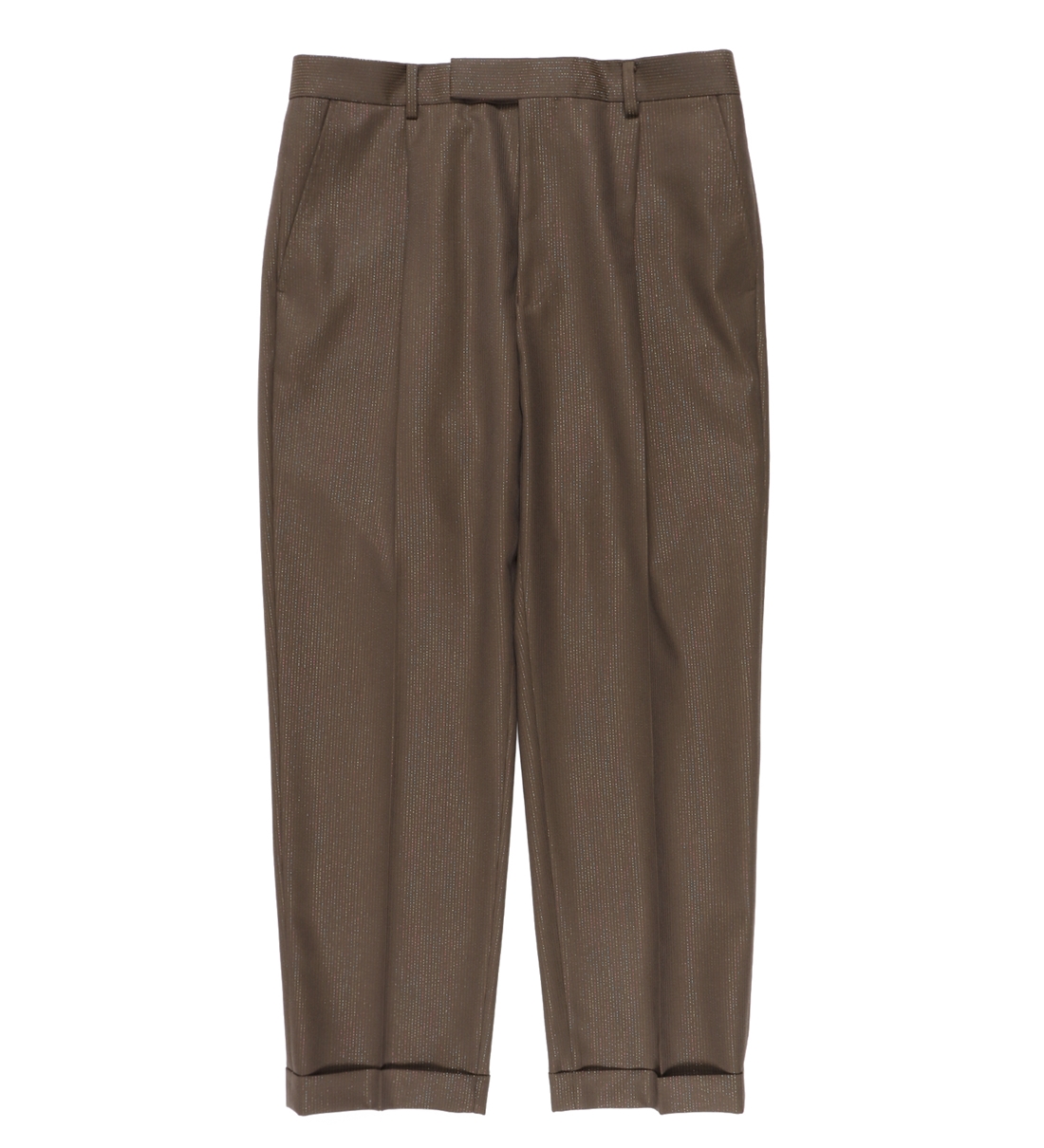 画像: WACKO MARIA/DORMEUIL / GLITTER PLEATED TROUSERS（TYPE-2）（BROWN）［ワンタックスラックス(TYPE-2)-22秋冬］