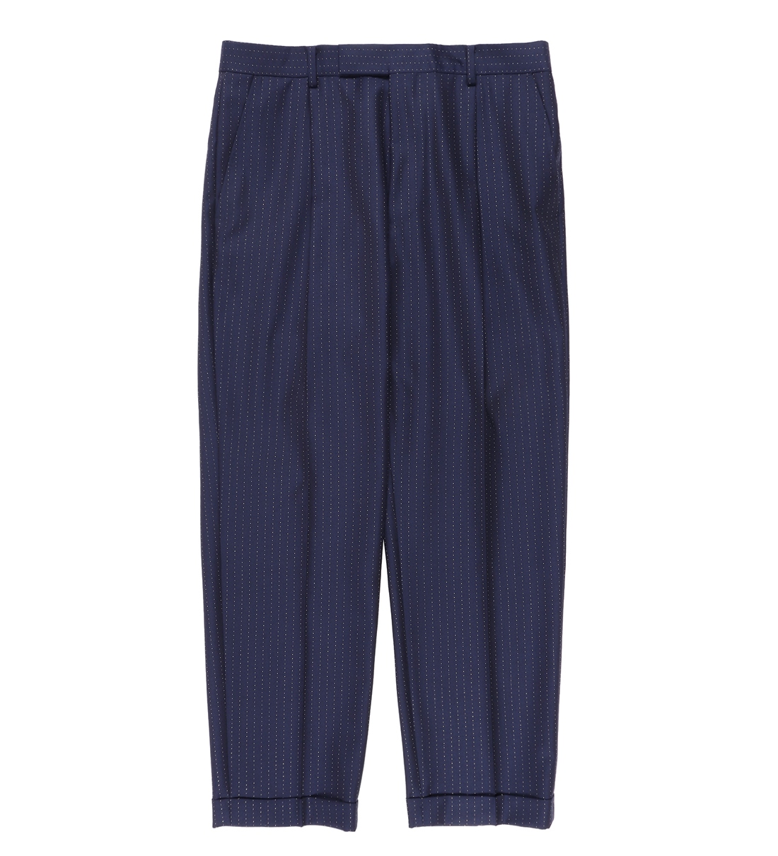 画像: WACKO MARIA/DORMEUIL / GLITTER STRIPED PLEATED TROUSERS（TYPE-2）（NAVY）［ワンタックスラックス(TYPE-2)-22秋冬］