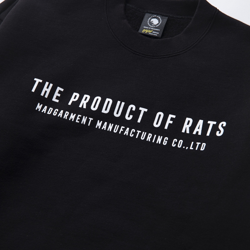 画像: RATS/TPOR CREW NECK SWEAT（BLACK） 【30%OFF】［クルーネックスウェット-22秋冬］