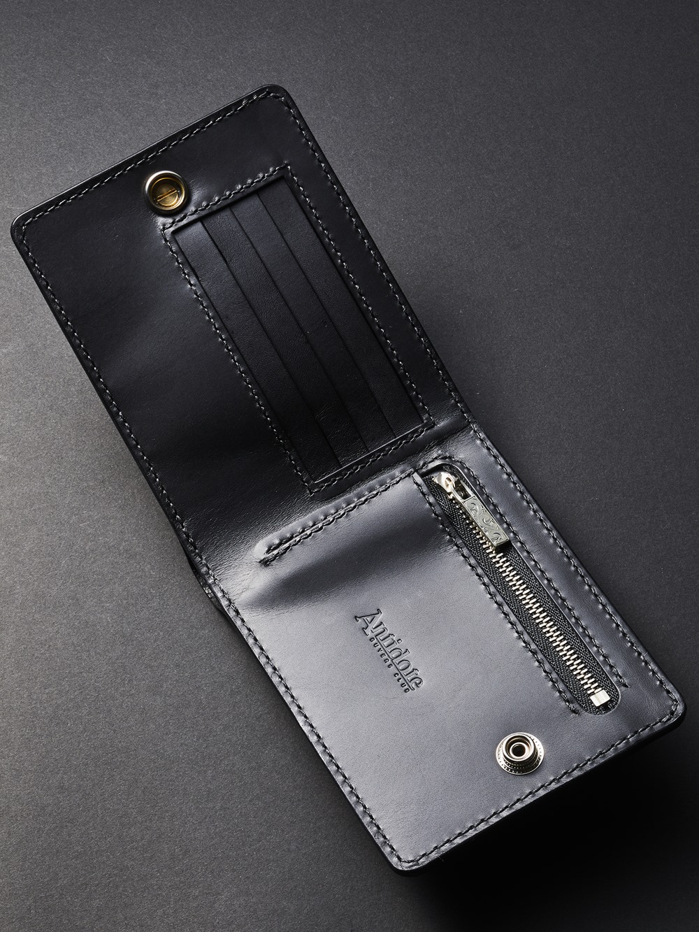 画像: ANTIDOTE BUYERS CLUB/Two Fold Wallet（Black-Smooth Leather）［二つ折りレザーウォレット］