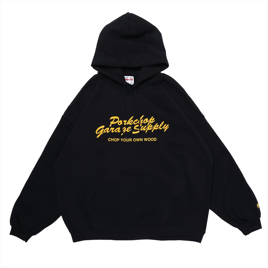 画像: PORKCHOP/FULL SCRIPT HOODIE（BLACK）［プルオーバーパーカー-22秋冬］