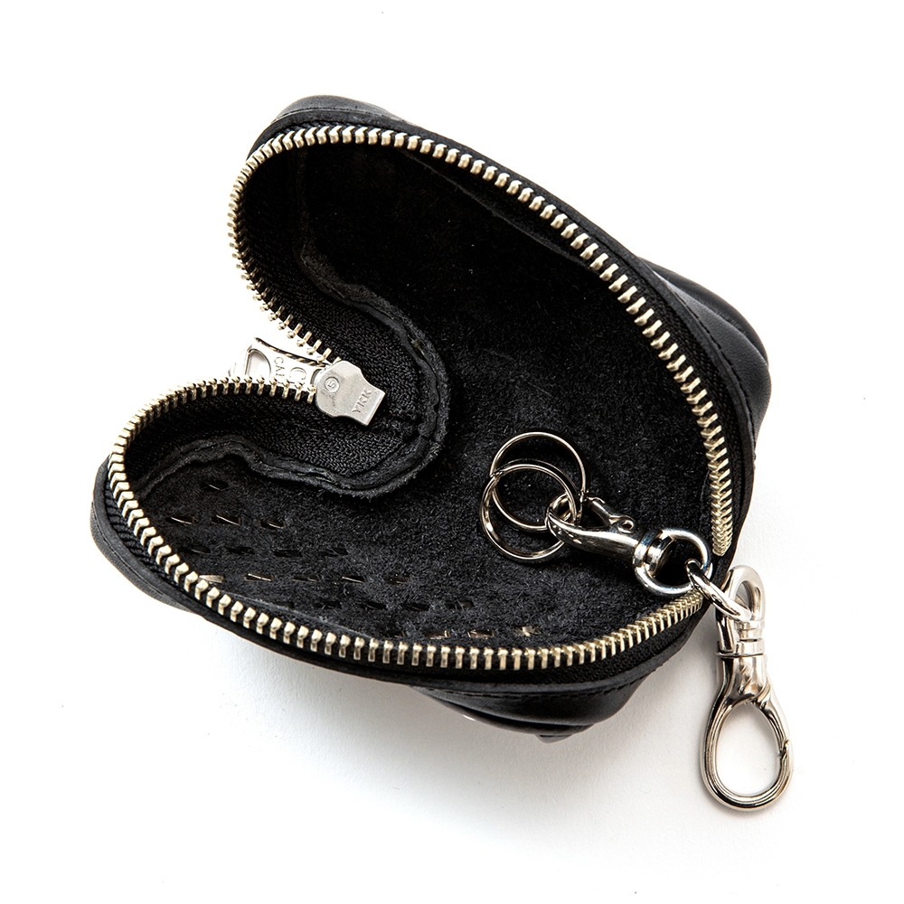 画像: CALEE/Round & Pyramid studs leather multi case（Black）［スタッズレザーマルチケース-22秋冬］