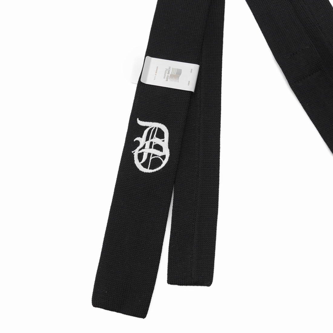 画像: DAIRIKU/Knit Tie with Money Clip（Black）［ニットタイwithマネークリップ-23春夏］