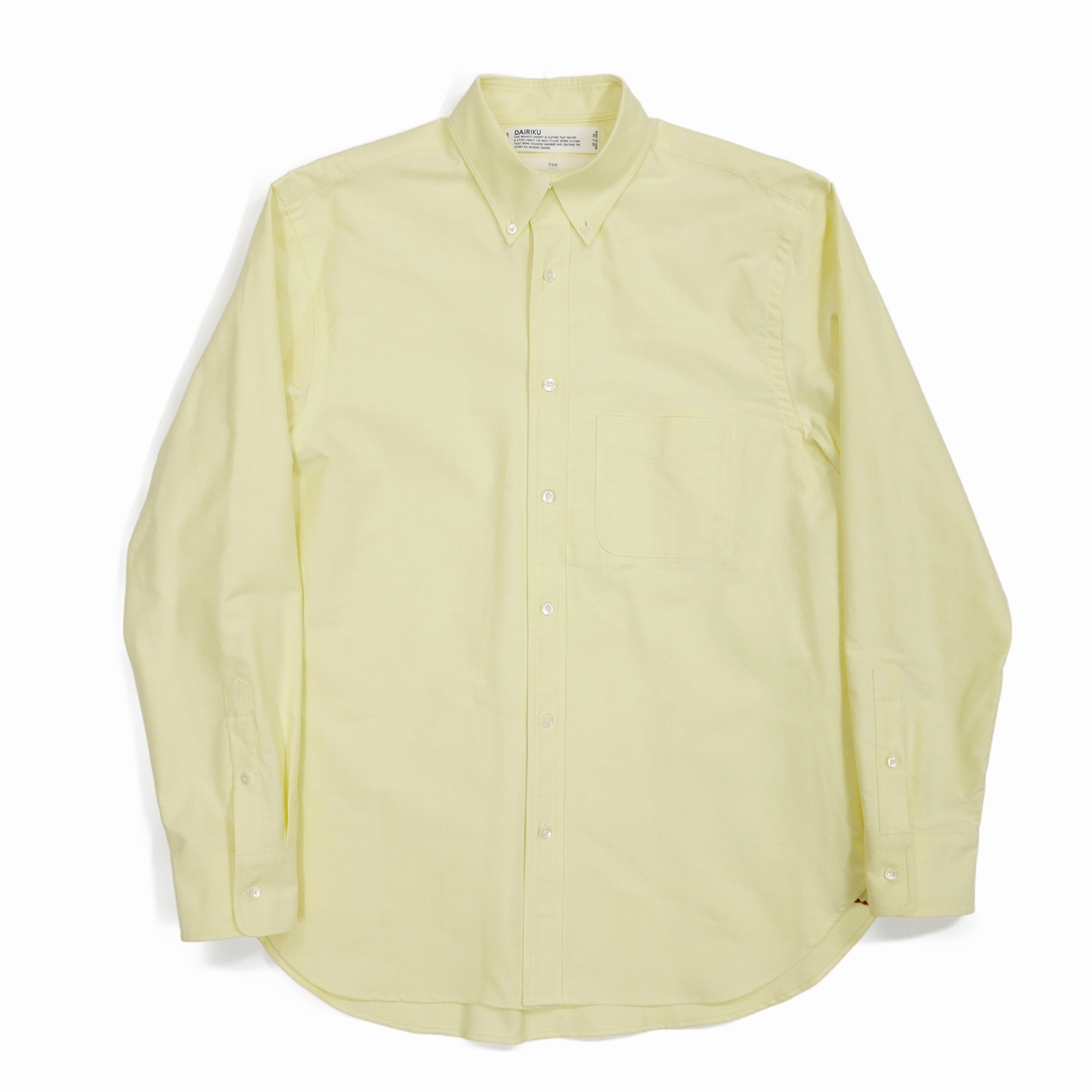 画像: DAIRIKU/"Benjamin" BD Oxford Shirt（Yellow） 【40%OFF】［BDオックスフォードシャツ-23春夏］