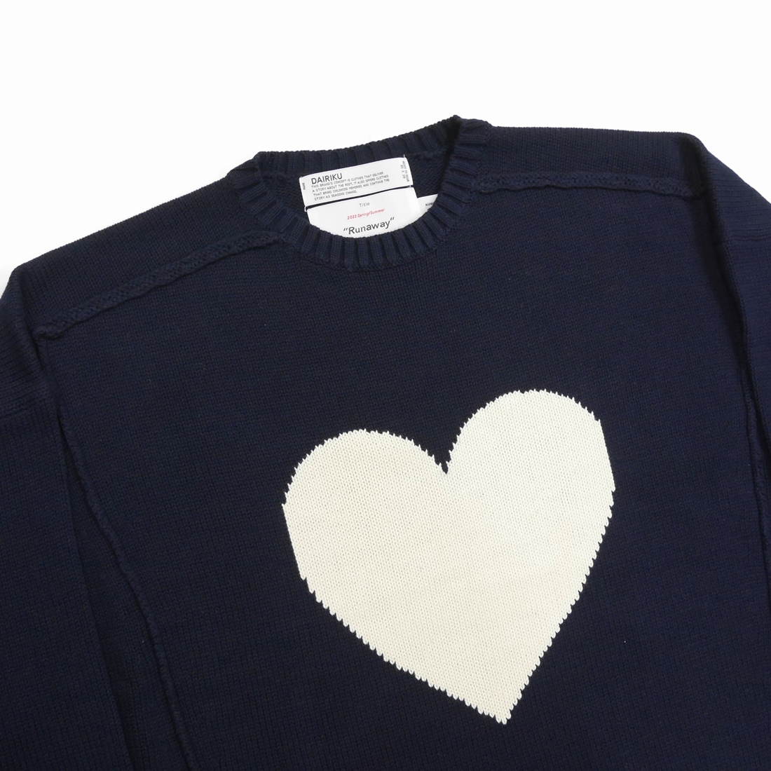 画像: DAIRIKU/♡ Pullover Knit（Navy）［プルオーバーニット-23春夏］