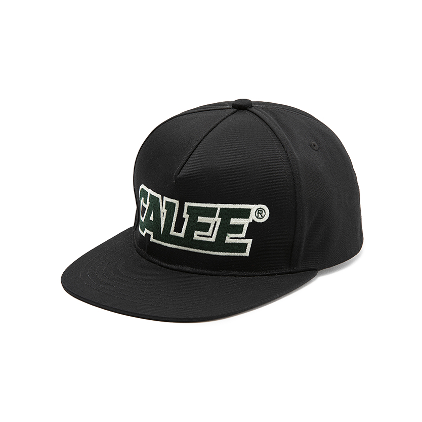 画像: CALEE/CALEE Univ. embroidery cap（Black/Green）［ツイルキャップ-22秋冬］