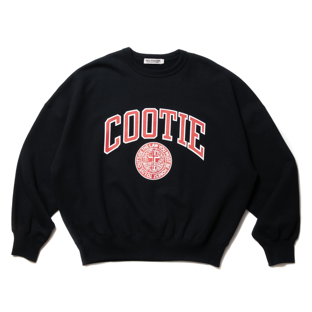 画像: COOTIE PRODUCTIONS/Heavy Oz Sweat Crew（COLLEGE）（Black）［スウェットクルー-23春夏］