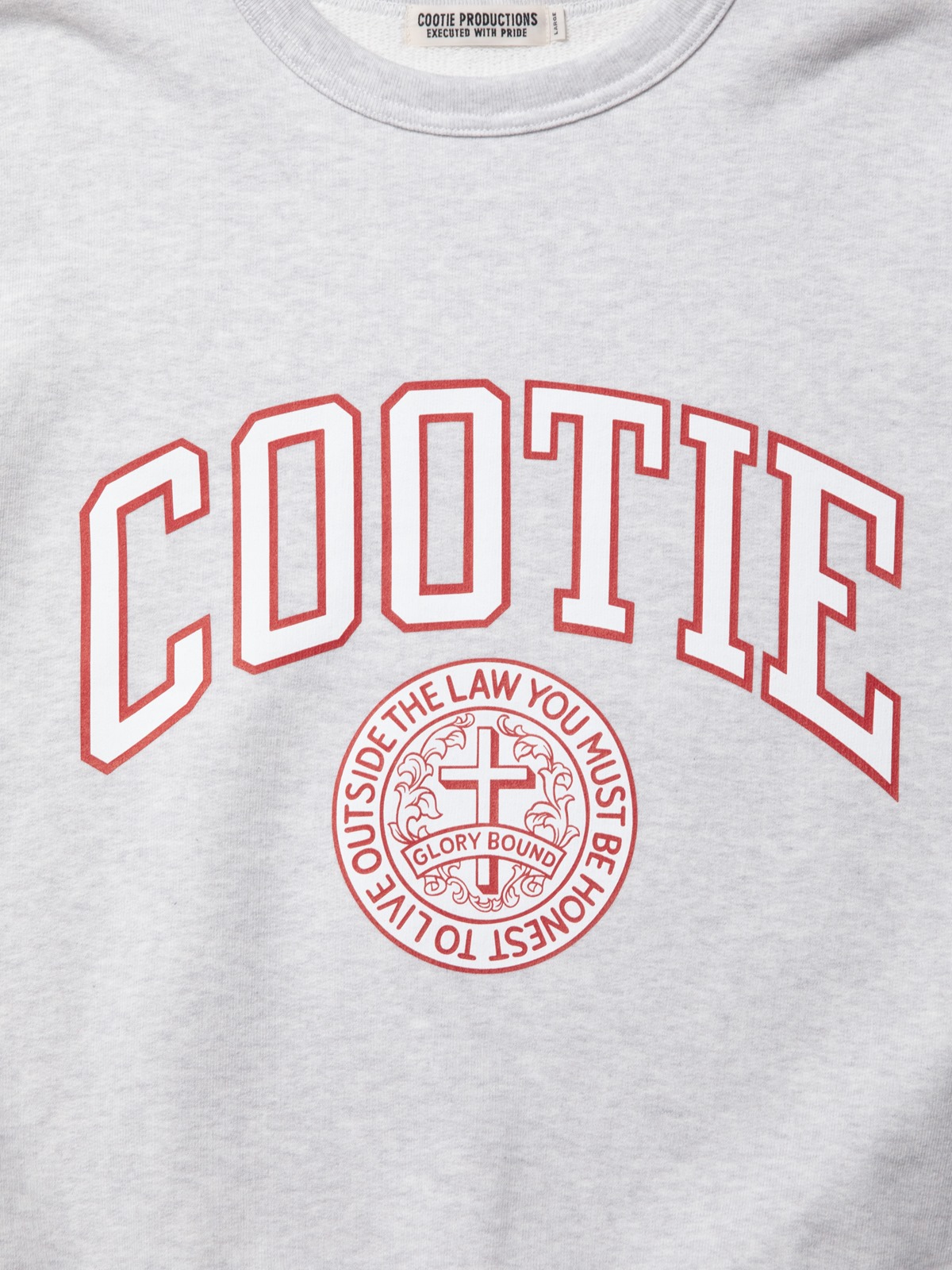 2024-25 秋冬新作  ハイブランドの COOTIE PRODUCTIONS/Heavy Oz Sweat Crew（COLLEGE）（Oatmeal トップス