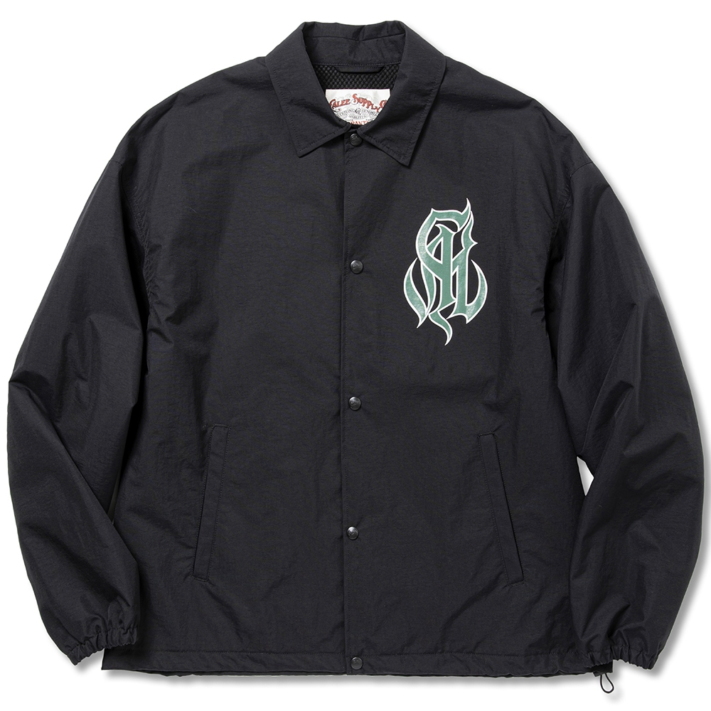 画像: CALEE/CAL Logo fol drop shoulder utility coach jacket -Naturally paint design-（Black）［コーチJKT-23春夏］