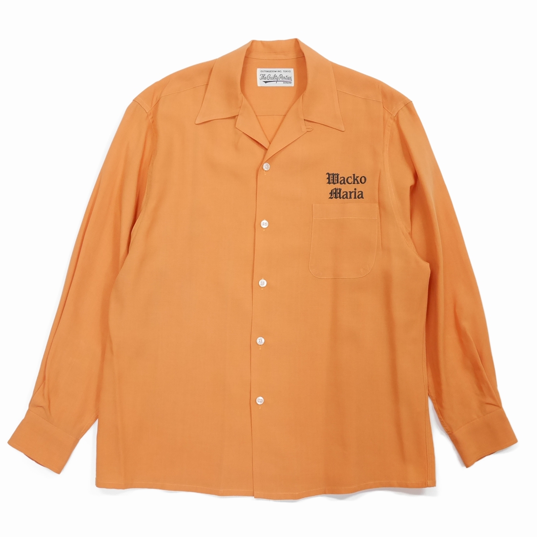 WACKO MARIA/50'S OPEN COLLAR SHIRT（TYPE-2）（ORANGE）［50'S ...