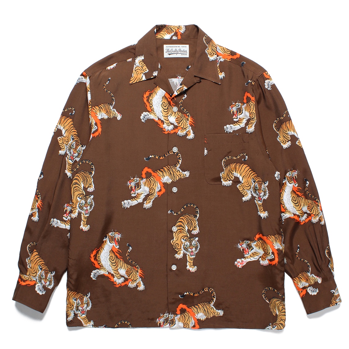 画像: WACKO MARIA/TIM LEHI / HAWAIIAN SHIRT L/S（BROWN）［ハワイアンシャツ-23春夏］