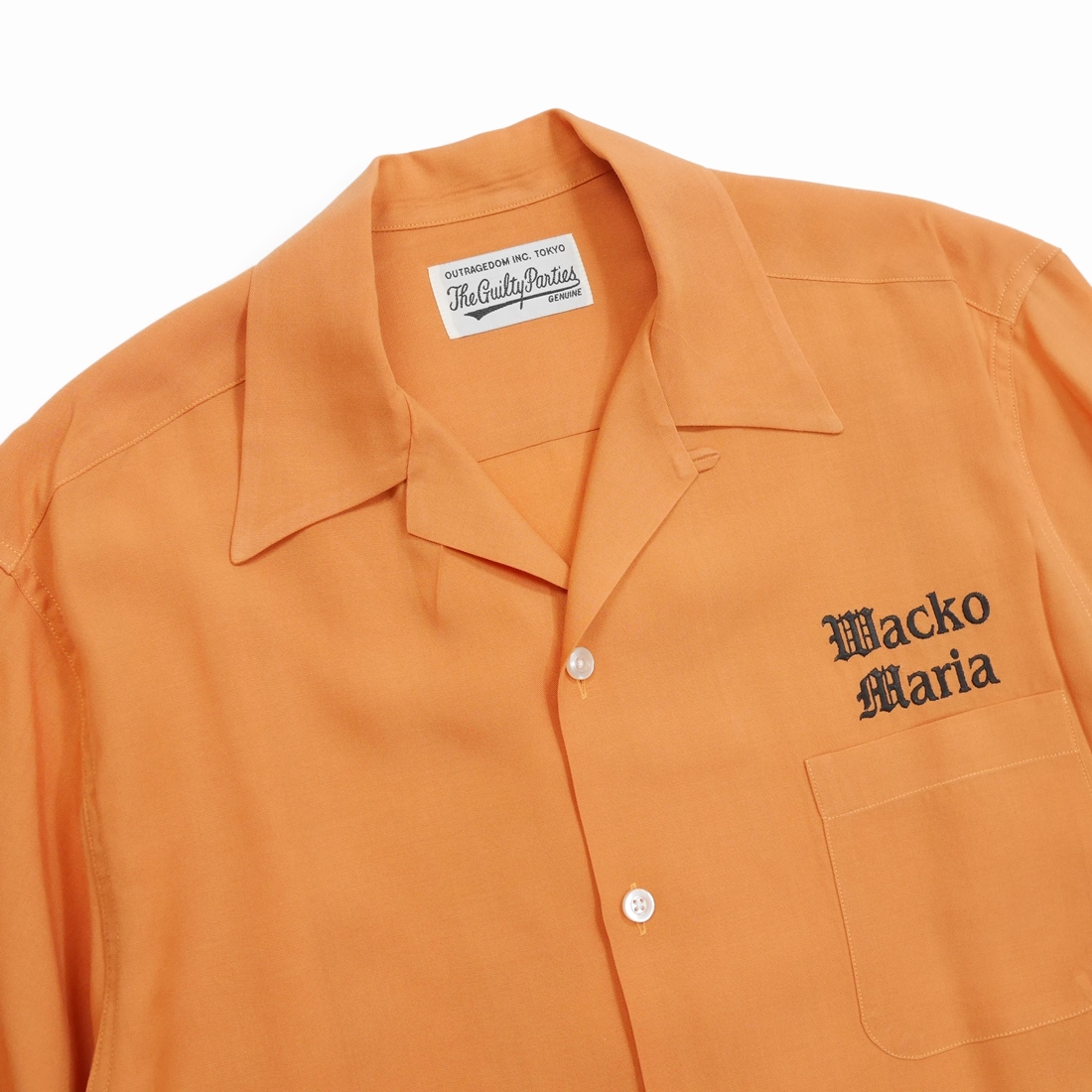 画像: WACKO MARIA/50'S OPEN COLLAR SHIRT（TYPE-2）（ORANGE）［50'Sオープンカラーシャツ-23春夏］